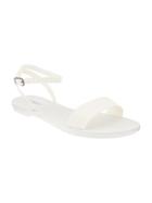 Old Navy Faux Patent Ankle Strap Sandals For Women - Warm White