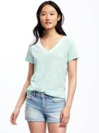 Old Navy Everywear Relaxed Curved Hem Tee For Women - Mini Mint