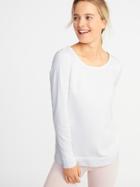 Relaxed French-terry Keyhole-back Sweatshirt For Women