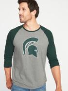 Old Navy Mens College-team Raglan-sleeve Tee For Men Michigan State Size Xxl