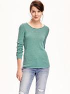 Old Navy Classic Crew Neck Pullover For Women - Lake Effect