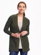 Old Navy Heavy Stitch Boyfriend Cardigan For Women - Dark Forest Heather
