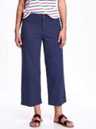 Old Navy High Rise Cropped Pants For Women - Lost At Sea Navy