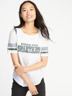 Old Navy Womens College-team Graphic Sleeve-stripe Tee For Women Michigan State Size Xs
