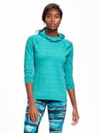 Old Navy Go Dry Funnel Neck Pullover For Women - Splashng Teal Sql Poly