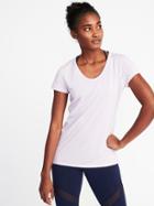 Old Navy Womens Semi-fitted Performance Tee For Women Pocket Full Of Posy Size M
