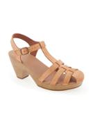 Old Navy T Strap Basket Weave Clogs - Tan