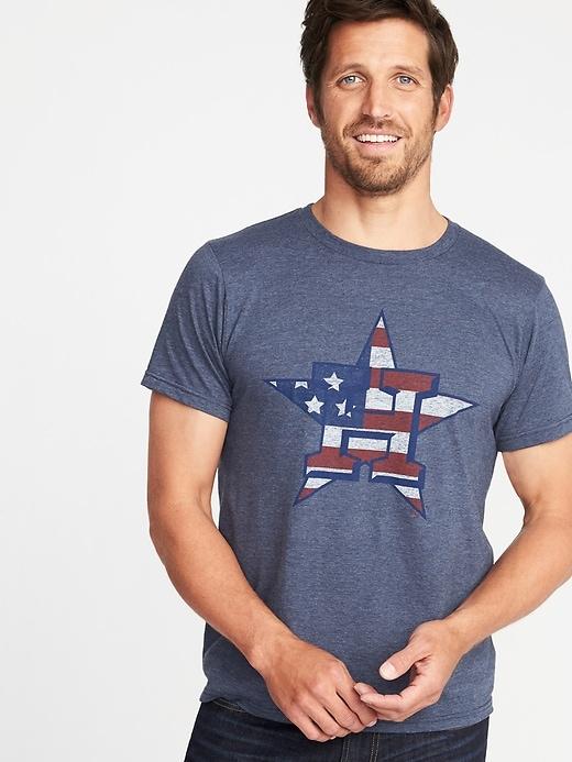 Old Navy Mens Mlb Americana Team Tee For Men Houston Astros Size M