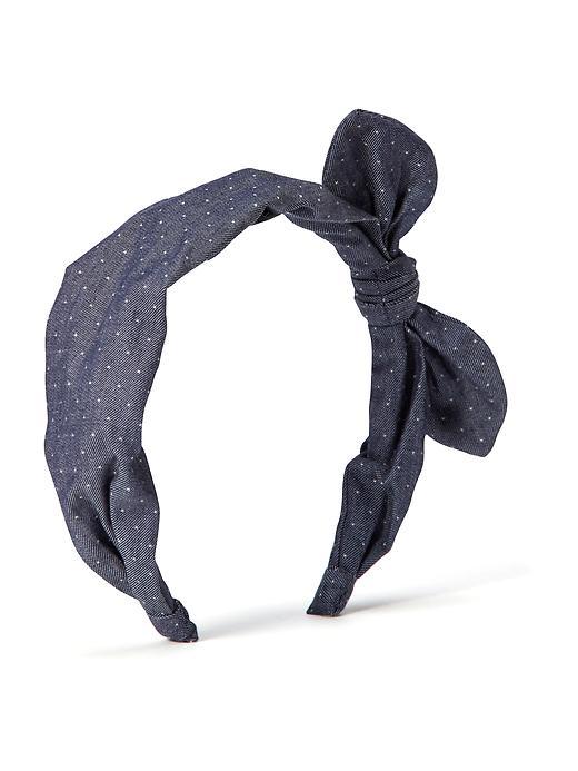 Old Navy Poplin Headband - Mid Tone Chambray