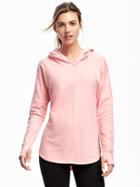 Old Navy Performance Hooded Fleece Top For Women - Princess Peach
