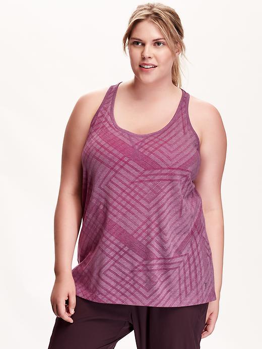 Old Navy Womens Plus Burnout Tanks Size 1x Plus - Purple Pizazz Poly