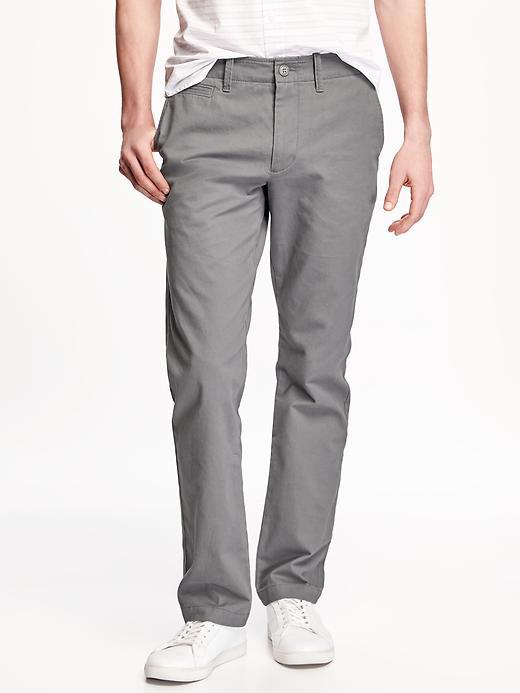 Old Navy Broken In Slim Fit Twill Khakis For Men - Gray Stone