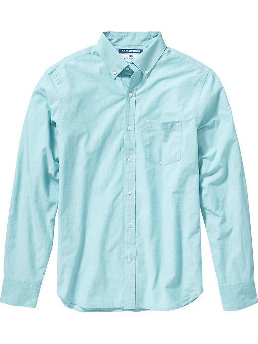 Old Navy Mens Slim Fit Patterned Button Front Shirts Size Xxl Big - Ideal Teal