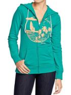 Old Navy Womens Terry Beach Hoodies - Tranquil Teal