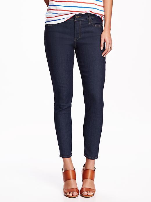 Old Navy Mid Rise Super Skinny Ankle Jeans - Rinse