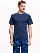 Old Navy Jacquard Patterned Performance Tee For Men - Blue It Off