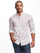 Old Navy Slim Fit Built In Flex Shirt For Men - Robbie Red