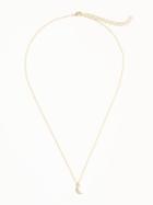 Old Navy Pav Moon Pendant Necklace For Women - Gold