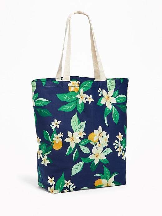 Old Navy Womens Graphic Canvas Tote For Women Tropical Floral Size One Size