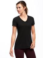 Old Navy Womens Ultra-light V-neck Performance Tee For Women Black Size M