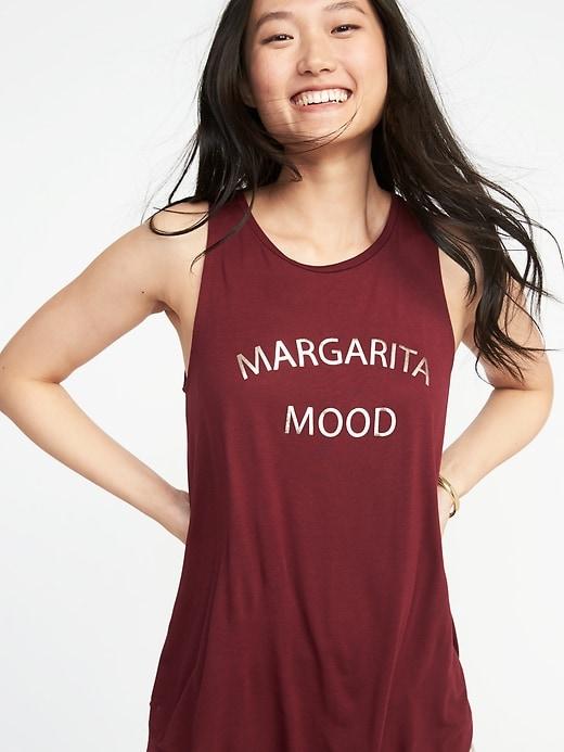 Old Navy Womens Graphic High-neck Swing Tank For Women Margarita Mood Size M