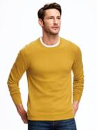 Old Navy Crew Neck Sweater For Men - Lemon Drop Yellow