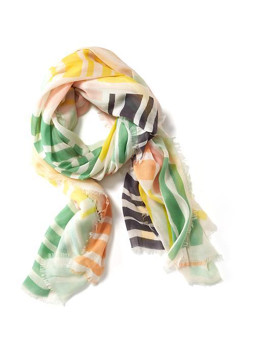 Old Navy Multi Stripe Gauze Scarf For Women - Warm Multi Stripe