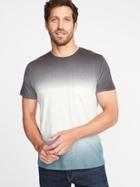 Old Navy Mens Dip-dye Pocket Tee For Men Gray Stone Size L