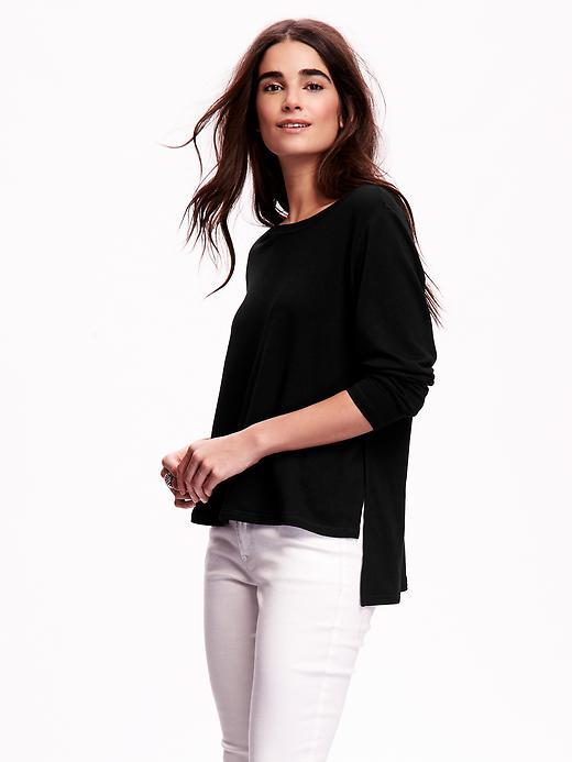 Old Navy Supersoft Hi Lo Tee - Black