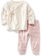 Old Navy 2 Piece Graphic Tee And Pants Set - Pink Elephant