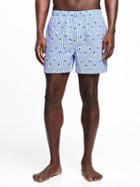 Old Navy Printed Boxer Shorts For Men - Blue Pineapple