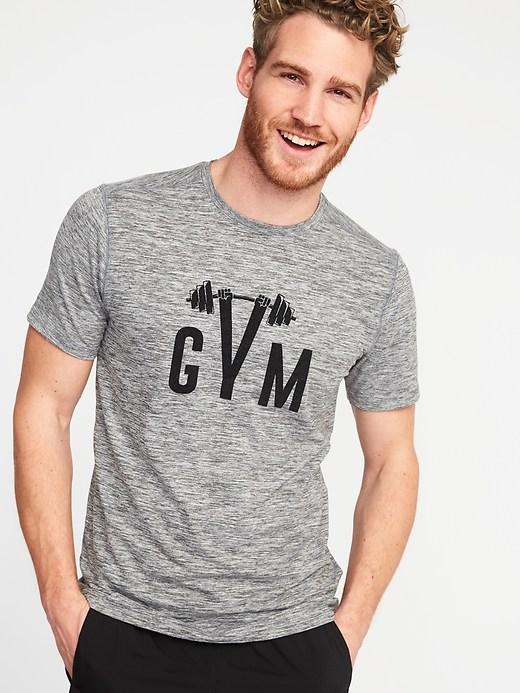 Old Navy Mens Graphic Go-dry Built-in Flex Tee For Men Gym Size M