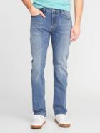 Old Navy Mens Slim Built-in Tough All-temp Jeans For Men Light Wash Low Size 40w