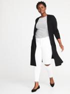 Old Navy Womens Plus-size Open-front Super-long Sweater Black Size 1x