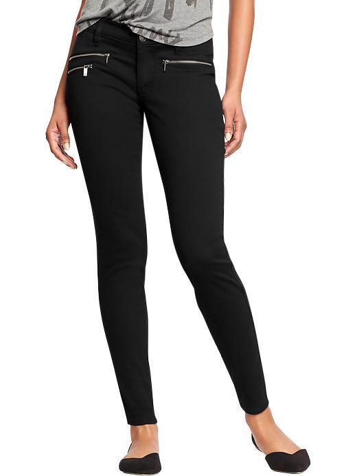 Old Navy Womens Zip Pocket Stretch Khakis - Black Jack