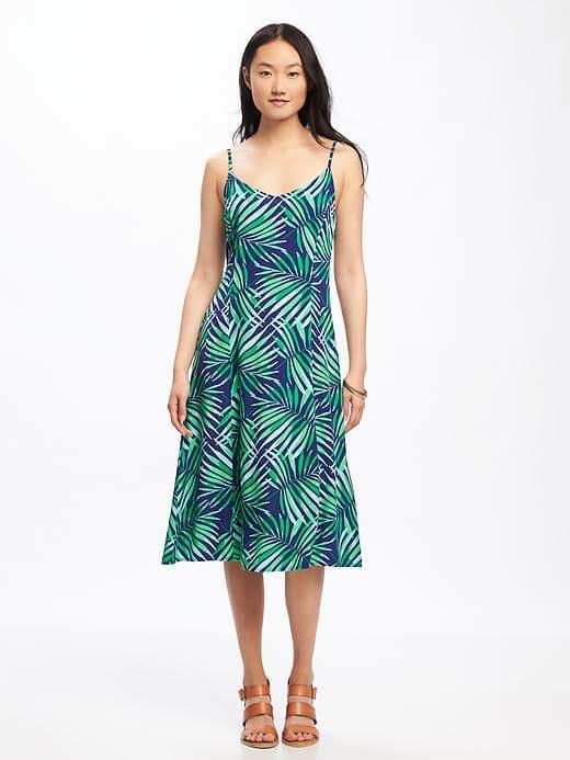 Old Navy Fit & Flare Cami Midi For Women - Palm Green