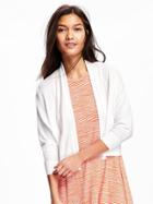 Old Navy Cropped Dolman Sleeve Cardi For Women - White