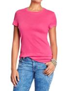 Old Navy Womens Perfect Crew Neck Tees - In The Pink