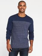 Old Navy Slub Knit Color Block Tee For Men - In The Navy