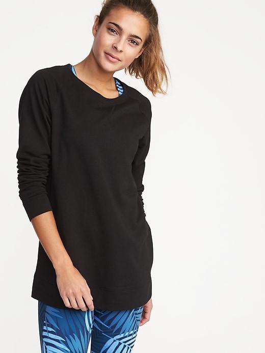 Old Navy Womens French-terry Tunic For Women Blackjack Size L