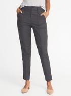 Old Navy Womens Mid-rise Raw-edge Utility Chinos For Women Panther Size 0
