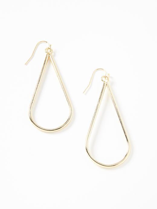 Old Navy Large Teardrop Hoop Earrings For Women - Gold
