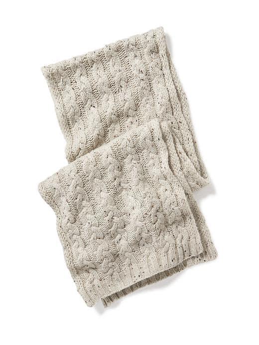 Old Navy Cable Knit Scarf For Men - Oatmeal