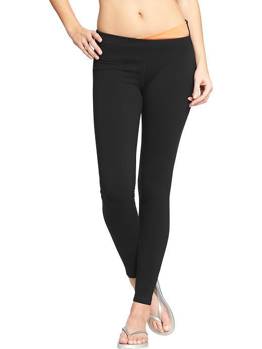Old Navy Womens Cross Front Panel Yoga Pants - Peach Lightning Neon