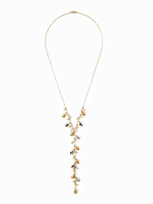 Old Navy Womens Mixed-metal Petal Y-necklace For Women Mixed Metal Size One Size