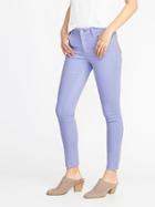 Old Navy Womens Mid-rise Pop-color Rockstar Ankle Jeans For Women Peri Winking Size 10