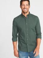 Old Navy Mens Slim-fit Poplin Shirt For Men Matcha Green Size Xxxl