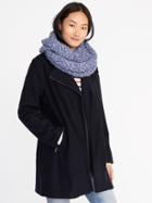 Old Navy Honeycomb Knit Infinity Scarf For Women - Blue Marl