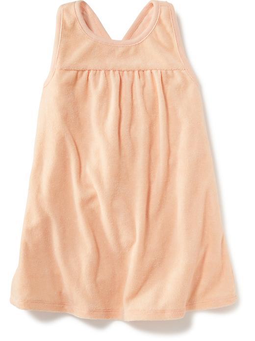 Old Navy Cross Back Loop Terry Dress - Creamy Peach