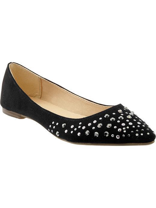 Old Navy Old Navy Womens Pointed Stud Flats - Black